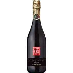 Вино игристое Lambrusco Corte Rosa Rosso красное, полусладкое 7.5% 0.75 л