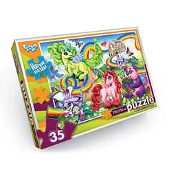 Мягкие пазлы Единорог и панда S35-10-03, 35 элементов