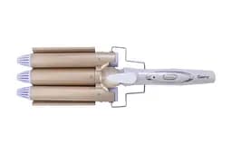 Тройная плойка для волос Geemy GM 1988 плойка три волны керамика 25 мм щипцы для создания волн 45 Вт Белый