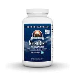 Вечірній комплекс з мелатоніном Source Naturals Sleep Science NightRest with Melatonin, 200 таблеток для гарного сну