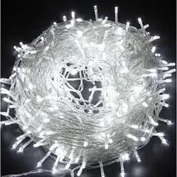 Новорічна гірлянда на прозорому дроті 400 лампочок 24 м Біле світло