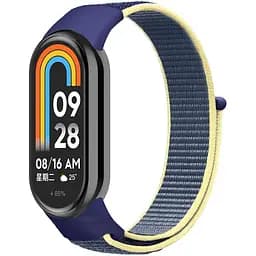 Ремешок для фитнес-браслета Universal Nylon Xiaomi Mi Band 9/8 Blue Yellow (32362_2917238)