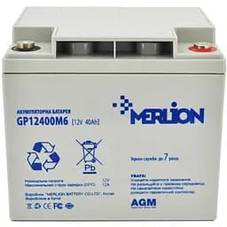 Аккумуляторная батарея для ИБП Merlion AGM 12 V / 40 А*ч (GP12400M6)