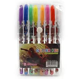 Набор гелевых ручек глиттер SM, 8 цветов, 8 шт., PVC