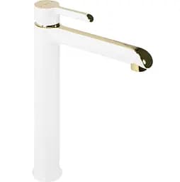 Смеситель для умывальника Rea Melia white gold высокий REA-B2709 Белый