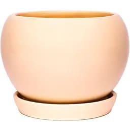 Керамічний горщик Nana Keramiks Шар 2.5 л глянець бежевий (shar-2-5-beg)