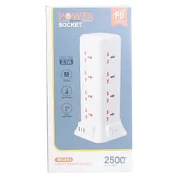 Мережевий фільтр-подовжувач TOWER 12 розеток LED-лампа 3USB + 1PD 4,8 метри Yiwu HP-5-11MF - мініатюра 10