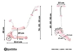 Дитячий самокат HyperMotion 5 в 1 Pink (HYPER 5IN1 ROZ) - мініатюра 9
