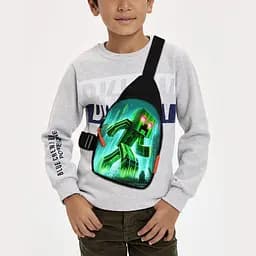 Сумка через плечо детская Minecraft Крипер 29х17 см сумка слинг для мальчика (02098)