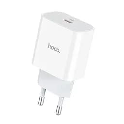 Сетевое зарядное устройство Hoco C76A Plus Speed ​​source PD20W charger белый