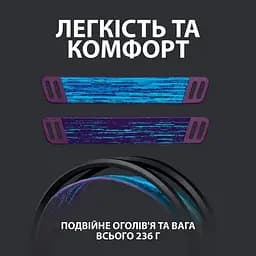 Ігрові навушники з мікрофоном Logitech G535 Lightspeed Wireless (981-000972) чорні - мініатюра 3