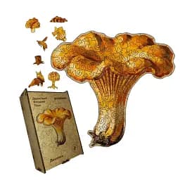 Дерев'яний фігурний пазл Лисички, А3, Картонна коробка 200 елементів