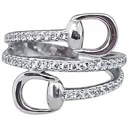 Серебряное кольцо Грона с фианитами. Артикул 1621/1Р-CZ 17 16,5