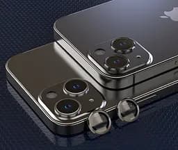 Захисне скло на камеру DK для Apple iPhone 15 Lens Metal Ring Eagle Eye 015735 black 2 шт. - мініатюра 6