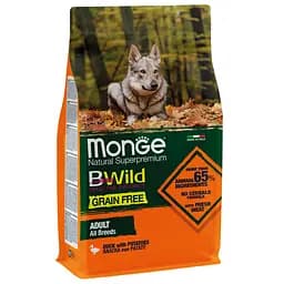 Сухий корм Monge Dog Вwild Low Grain, для дорослих собак, качка, 2,5 кг