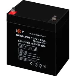 Акумулятор LogicPower AGM 12V (12V/5Ah/60Wh) (3861) [109907] - мініатюра 3