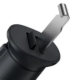Автомобільний тримач холдер Baseus Metal AgeⅡ Gravity Car Mount Air Outlet Version SUJS000013 Dark Grey - мініатюра 3