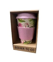 Склянка to go Becher Flamingo з бамбукового волокна 9х15см/350 мл - мініатюра 3