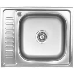 Кухонна мийка Рlatinum 6050 R з нержавіючої сталі 0.5 мм прямокутна 60x50 см сатин (SP000009781)
