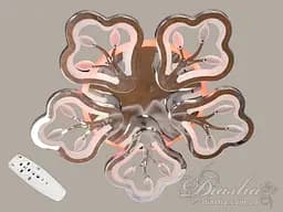 Люстра стельова з димером і LED підсвічуванням, колір хром, 90W