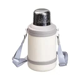 Термос для туризму Vacuum Cup 1,5 л з фліп кришкою та складаними ручками, сірий Yiwu HP-14-21W - мініатюра 3