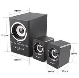 Комп'ютерні колонки 2.1 Kisonli U2700BT, Bluetooth, AUX, 5W+2x3W - мініатюра 5