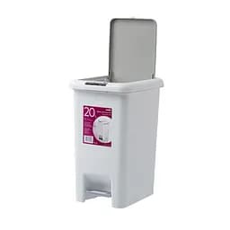 Відро для сміття MBM My Home з кришкою та педаллю 20 л сіре (BIN-01 20L GRAY) - мініатюра 2