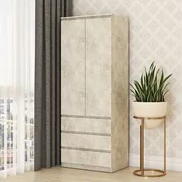 Шкаф распашной с ящиками MebelStar Нео 2Д3Ш 80x50x210 см Бетон (MBS-1417)