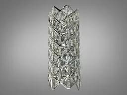 Настінний світильник Diasha срібний кришталь з кришталевими елементами