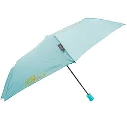 Жіноча складана парасолька напівавтомат Happy Rain 95 см блакитна - мініатюра 2