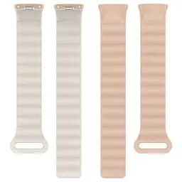 Ремінець Dual-color Magnetic для Xiaomi Mi Band 9/8/10 Beige / White - мініатюра 4