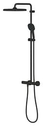 Душова система з термостатом для настінного монтажу Grohe Tempesta System 250 Cube 266892431, Чорний матовий - мініатюра 4