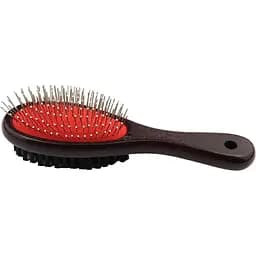 Щетка двухсторонняя Пухнастики, деревянная, с напылением, 6х21,5 см