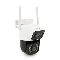 Відеокамера Pipo 4+2 Мп Wi-Fi/LAN з двома об'єктивами SD картка PP-IPC35D4MP25 PTZ 2.8mm ICSee