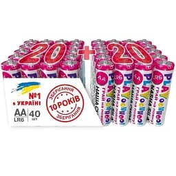 Батарейки Наша Сила Play AA (LR6) Alkaline 40 шт.