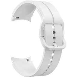 Ремінець для Samsung Galaxy Watch 5 44mm - білий ширина кріплення 20мм силікон розмір L Watchbands Five Classic (W20-2WB12253133)