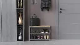 Банкетка універсальна Ferrum-decor Слайм 45x63x26 сірий ДСП Дуб Сонома 16мм (FRD-104082) - мініатюра 6