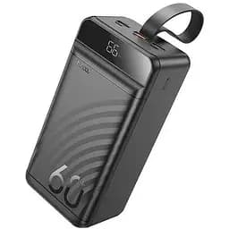 Портативная батарея Hoco J123C 60 000mAh акб с лампой with LCD and LED lamp 22.5w