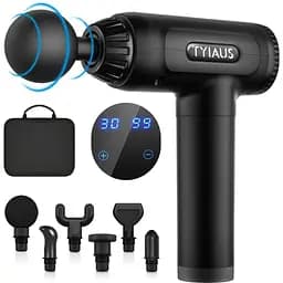 Масажний пістолет для м'язів TYIAUS 30 швидкостей 6 головок