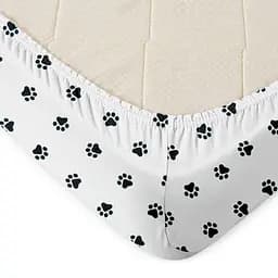 Простирадло Cosas на резинці 120х200 paws, білий (Paws_120x200x20) - мініатюра 5
