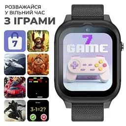 Дитячий смарт-годинник JETIX G99 зі змінним корпусом, GPS, 4G Відеодзвінком і вологозахистом (Black) - мініатюра 7