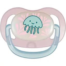 Пустышка силиконовая анатомическая Canpol babies Love&Sea 0-6 месяцев розовая (34/908_pin)