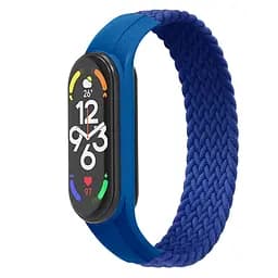 Ремінець для Xiaomi Mi Band 7/6/5/4, Braided Solo Loop, синій, розмір S, нейлоновий плетений браслет, еластичний змінний ремінець для фітнес-трекера з надійним кріпленням, ArmorStandart (ARM59178)