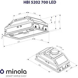 Витяжка Minola HBI 5202 BL 700 LED - мініатюра 8