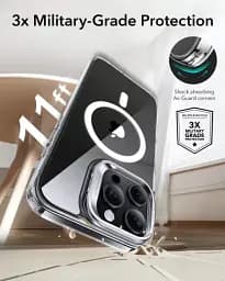 Прозорий чохол із підставкою ESR Classic Hybrid Case with Stash Stand (HaloLock) Clear для iPhone 16 Pro (1A7490102) - мініатюра 7