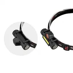 Ліхтар налобний Intertool LB-0309 акумуляторний XPE та COB магнітний 125 лм - мініатюра 3