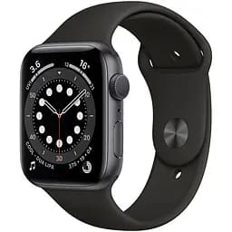 Смарт-годинник Apple Watch Series 6 GPS 44 mm Space Gray Aluminium Case with Black Sport Band - Regular Model A2292 (Grade C) Seller Refurbished