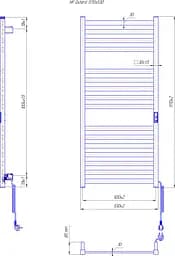 Електрична рушникосушарка HF Oxford 1170x530 white matte 6.1.0203.06.WM, Білий матовий, універсальне (коннектор), Електронний - мініатюра 5