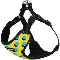 Шлея для собак Bronzedog Sport Поп Арт XS 14х12х2 см желтая