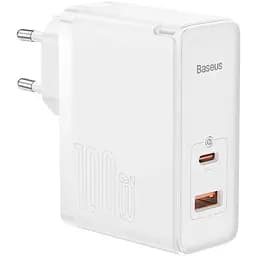 Сетевое зарядное устройство Baseus GaN5 Pro Fast Charger C+U 100W White